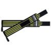 Black with Four Yellow Strips Training Wrist Wraps