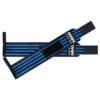 Black with Four Blue Strips Training Wrist Wraps