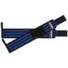 Black with Three Blue Strips Training Wrist Wraps