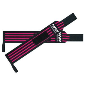 Black with Four Pink Strips Training Wrist Wraps