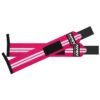 Pink with Two White Strips Training Wrist Wraps