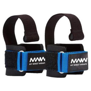 Black with Blue Power Lifting Straps