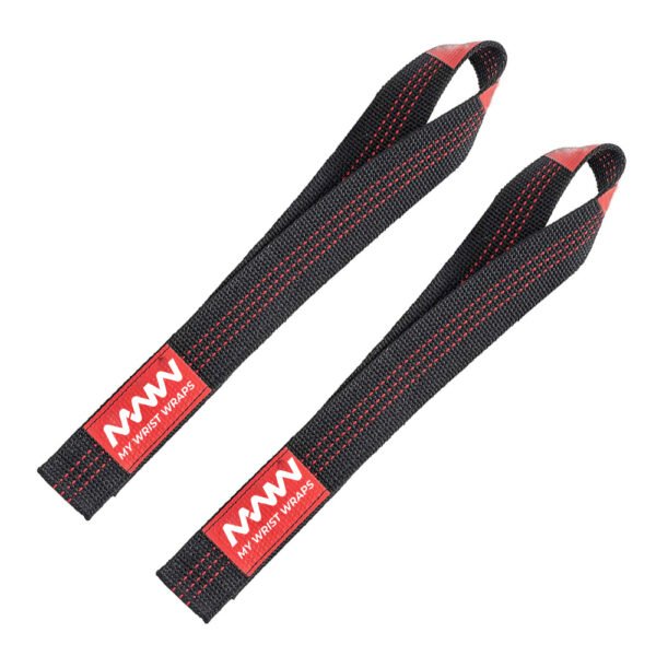 Black with Red Three Strip Olympic Straps