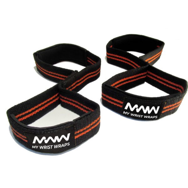 Black with Two Orange Strips Figure 8 Straps