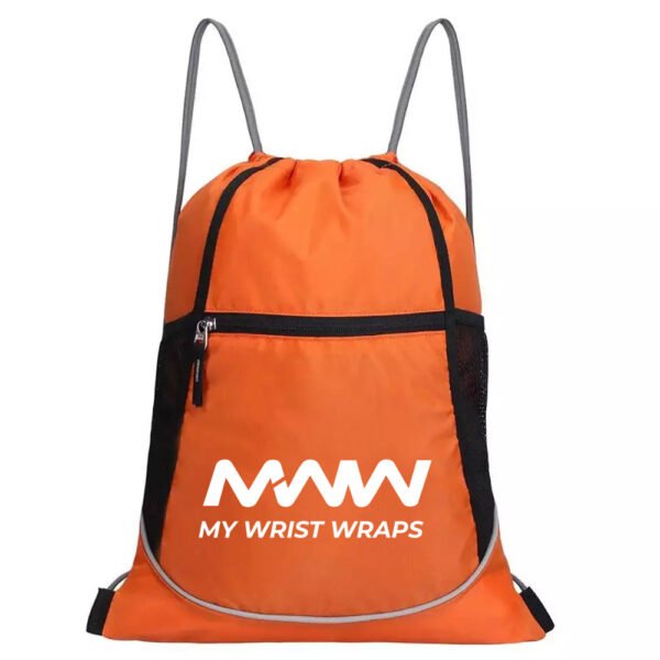 Orange Drawstring Bag