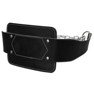 Black Leather Dip Belt