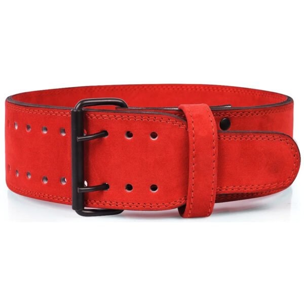 Red Prong Buckle Power Belt