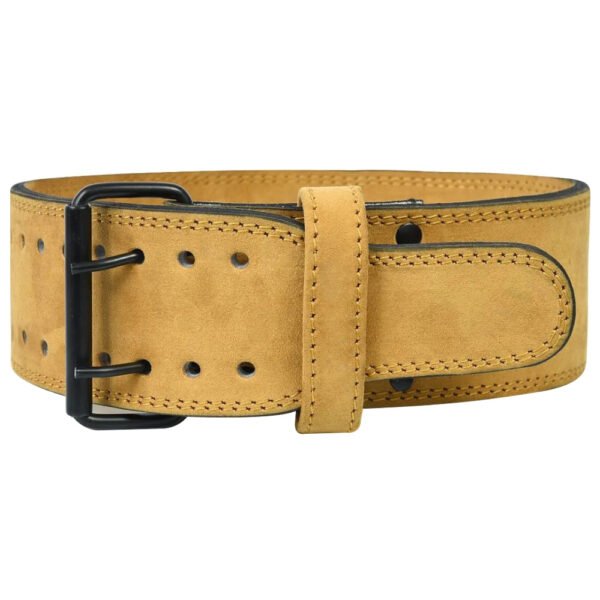 Golden Yellow Prong Buckle Power Belt